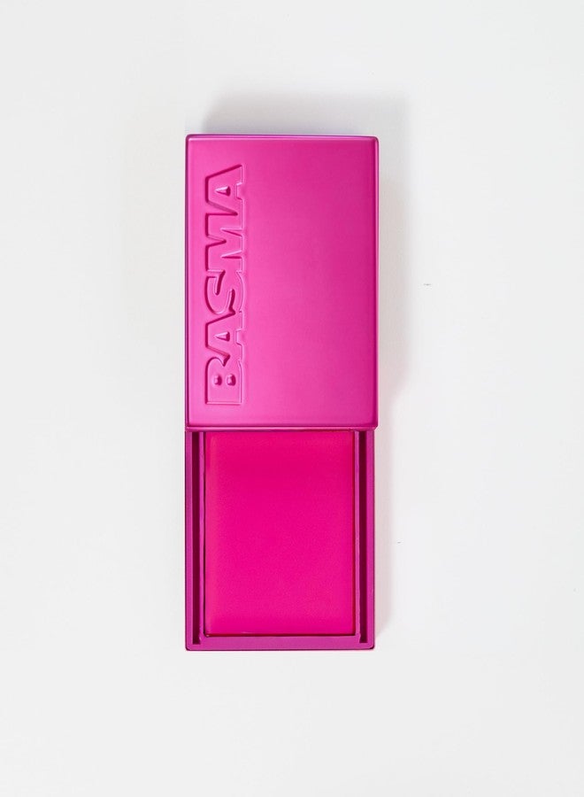 BASMA BEAUTY The Cream Blush, Non-Sticky, Buildable Coverage, Long-Lasting Cheek and Lip Tint with Vitamin E, Aloe Vera, Rosemary Extract, Gluten-Free, Vegan Formula (Fuchsia) - Image 1